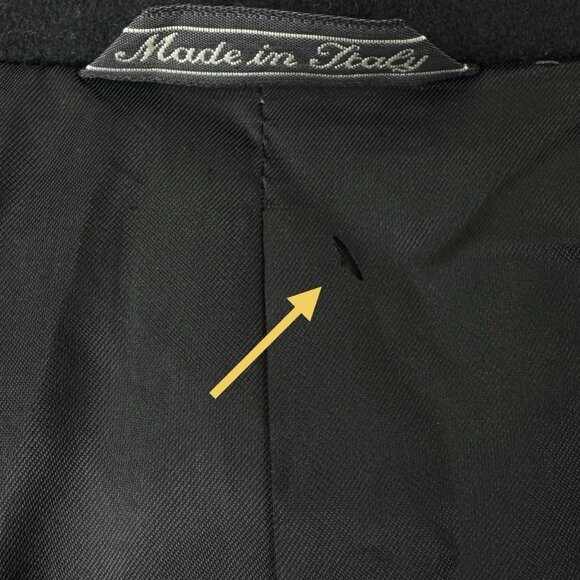 Banana Republic Men Blazer Jacket Sport Coat 44R Black Wool Blend Italy READ - Picture 12 of 12